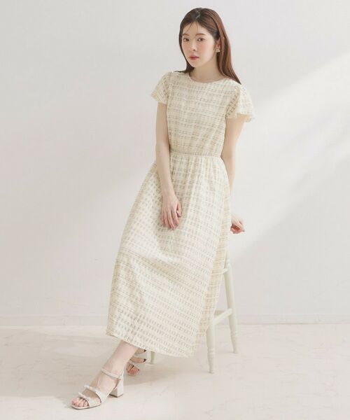 Couture Brooch / クチュールブローチ ロング・マキシ丈ワンピース | シアーチェックOP | 詳細7