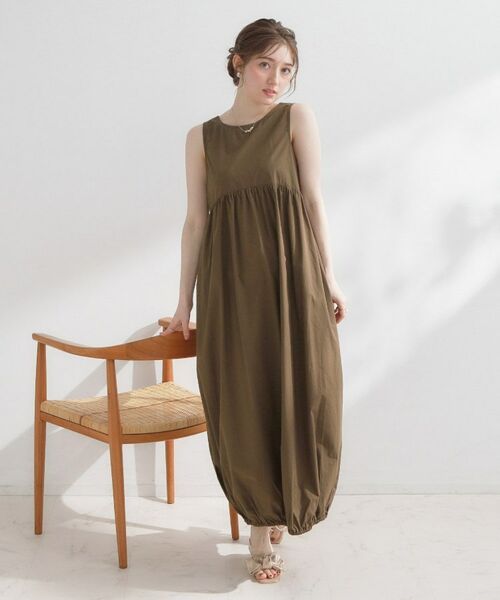 Couture Brooch / クチュールブローチ ロング・マキシ丈ワンピース | ノースリーブバルーンワンピース（ブラウン(043)）