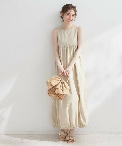 Couture Brooch / クチュールブローチ ロング・マキシ丈ワンピース | ノースリーブバルーンワンピース（ベージュ(052)）