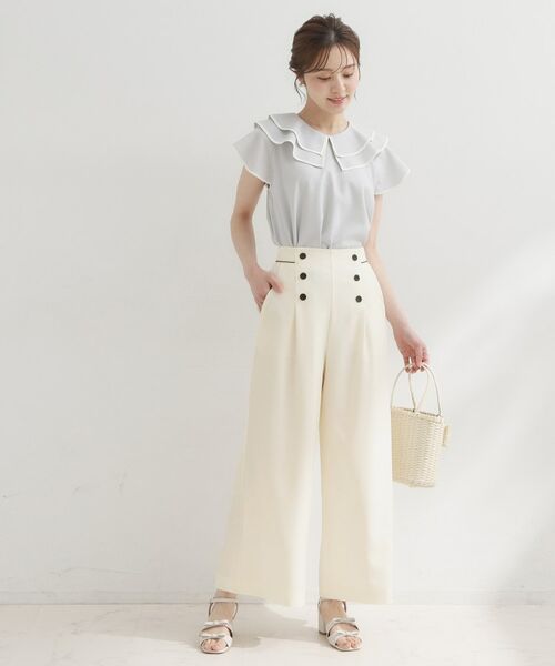 Couture Brooch / クチュールブローチ パンツ | ドライタッチリネンライクマリンパンツ | 詳細4