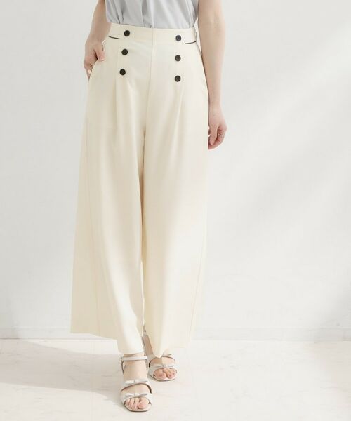 Couture Brooch / クチュールブローチ パンツ | ドライタッチリネンライクマリンパンツ（アイボリー(504)）