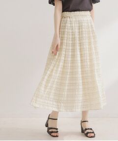 Couture Brooch / クチュールブローチ ロング・マキシ丈スカート | シアーチェックSK