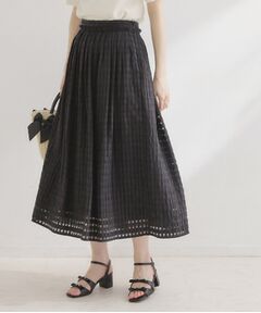 Couture Brooch / クチュールブローチ ロング・マキシ丈スカート | シアーチェックSK