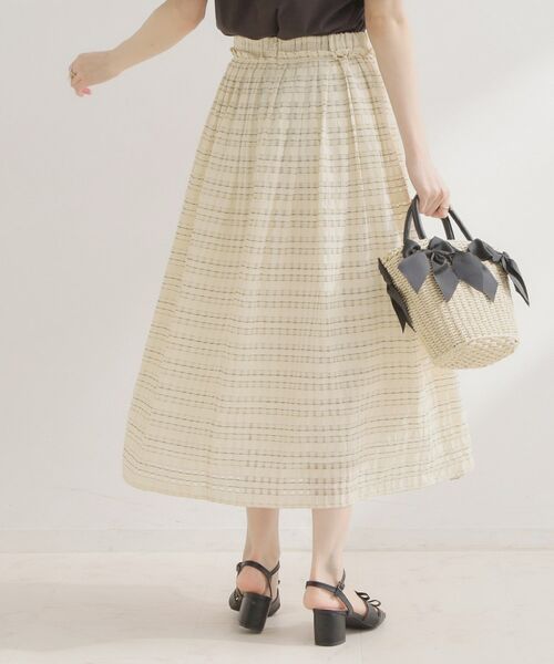 Couture Brooch / クチュールブローチ ロング・マキシ丈スカート | シアーチェックSK | 詳細1