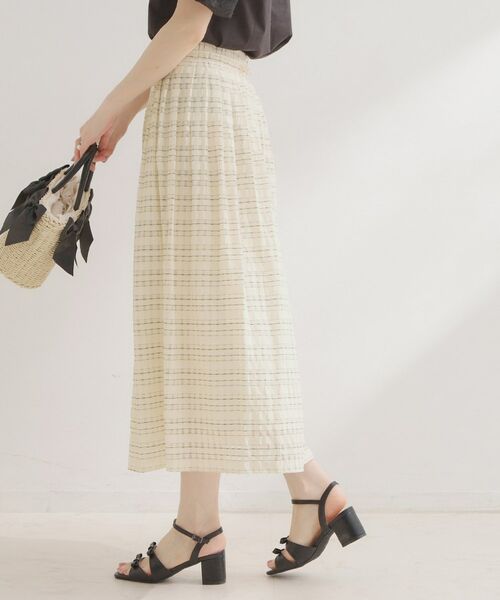 Couture Brooch / クチュールブローチ ロング・マキシ丈スカート | シアーチェックSK | 詳細2