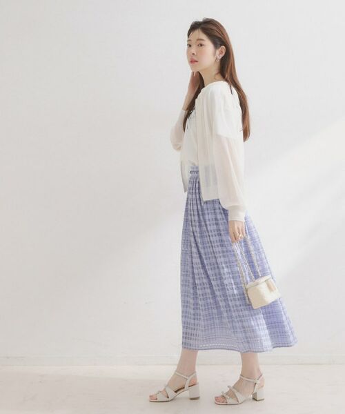 Couture Brooch / クチュールブローチ ロング・マキシ丈スカート | シアーチェックSK | 詳細20