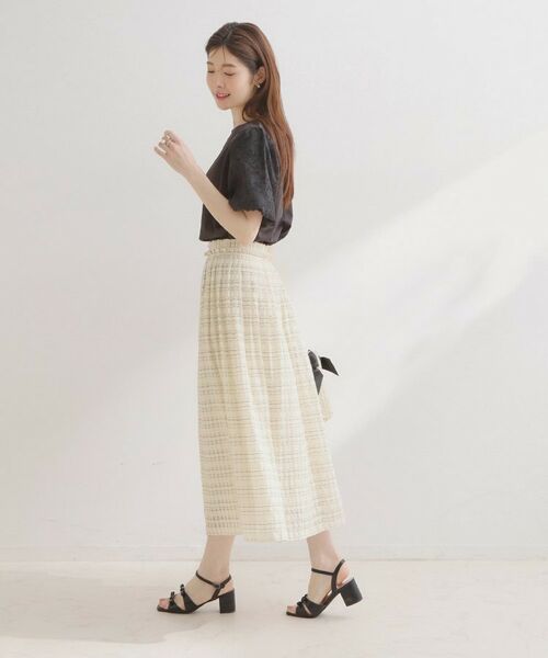 Couture Brooch / クチュールブローチ ロング・マキシ丈スカート | シアーチェックSK | 詳細5