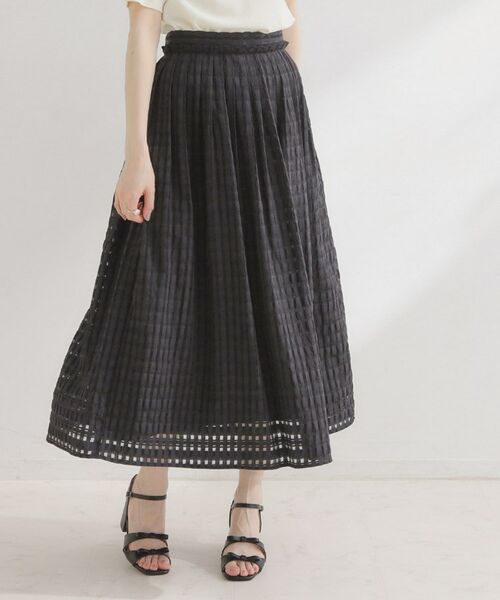 Couture Brooch / クチュールブローチ ロング・マキシ丈スカート | シアーチェックSK | 詳細8