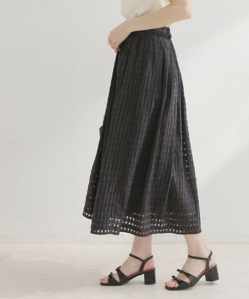 Couture Brooch / クチュールブローチ ロング・マキシ丈スカート | シアーチェックSK | 詳細9