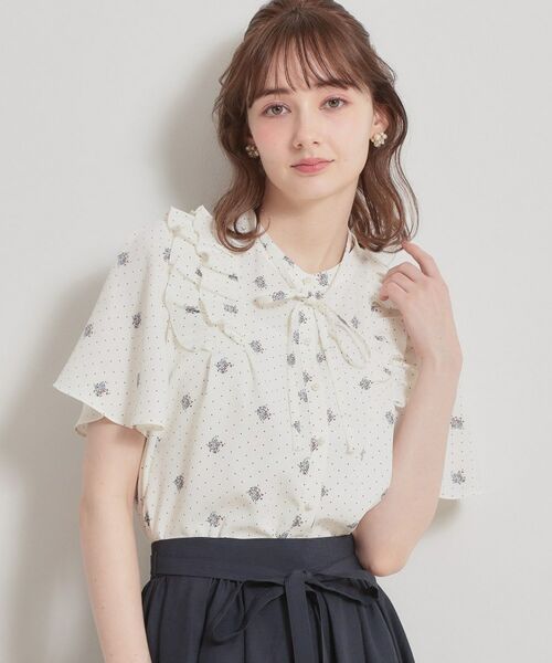 Couture Brooch / クチュールブローチ シャツ・ブラウス | 【洗える】ドットフラワー ブラウス | 詳細12