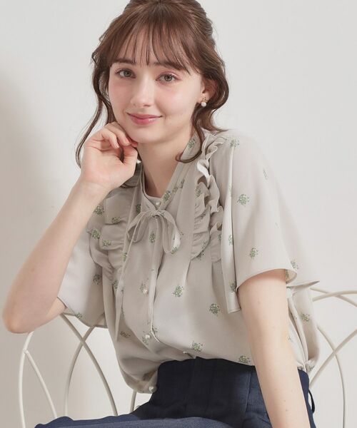 Couture Brooch / クチュールブローチ シャツ・ブラウス | 【洗える】ドットフラワー ブラウス | 詳細4