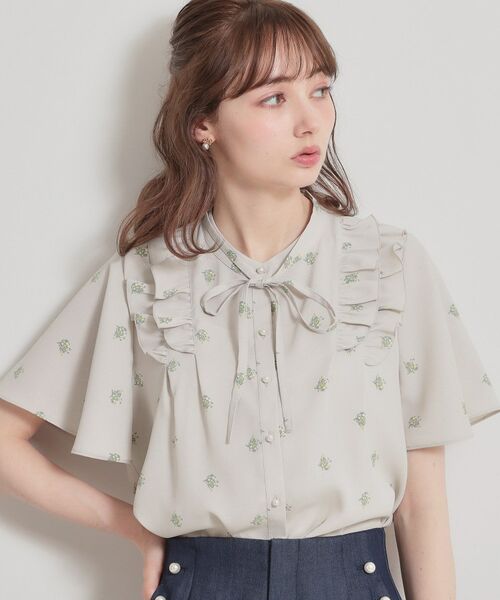 Couture Brooch / クチュールブローチ シャツ・ブラウス | 【洗える】ドットフラワー ブラウス | 詳細5