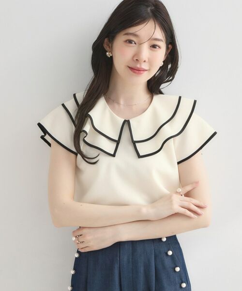 Couture Brooch / クチュールブローチ シャツ・ブラウス | マリンカラーBL | 詳細1