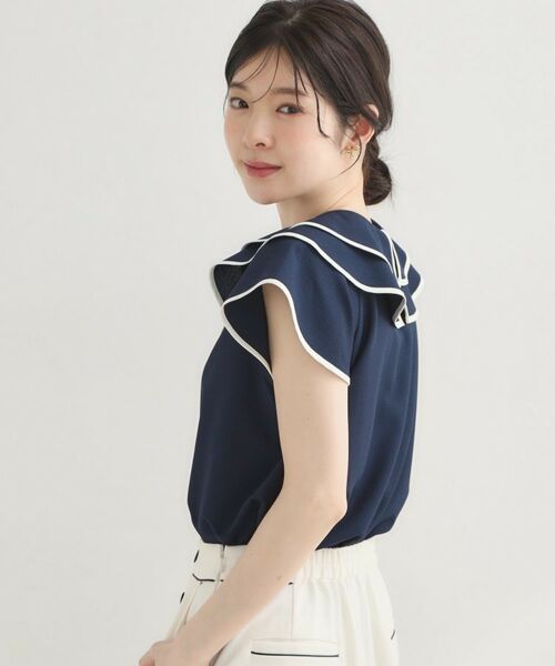 Couture Brooch / クチュールブローチ シャツ・ブラウス | マリンカラーBL | 詳細16