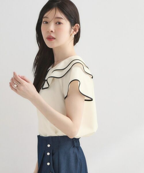 Couture Brooch / クチュールブローチ シャツ・ブラウス | マリンカラーBL | 詳細2