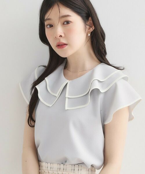 Couture Brooch / クチュールブローチ シャツ・ブラウス | マリンカラーBL | 詳細8