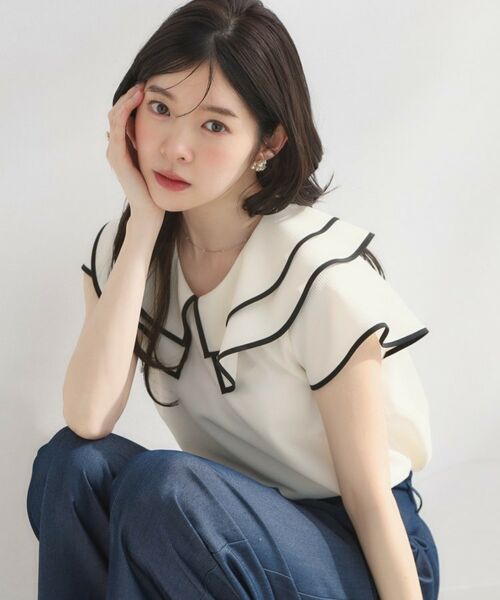 Couture Brooch / クチュールブローチ シャツ・ブラウス | マリンカラーBL（ホワイト(501)）