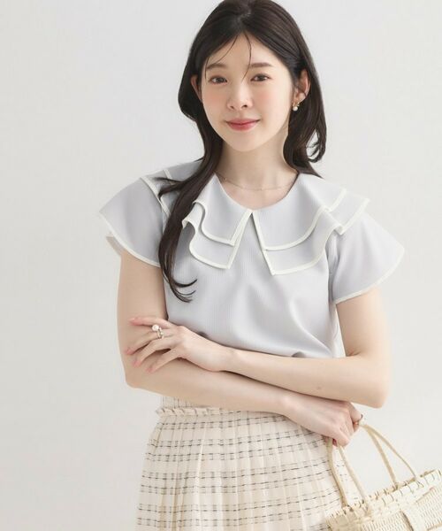 Couture Brooch / クチュールブローチ シャツ・ブラウス | マリンカラーBL（ライトグレー(511)）