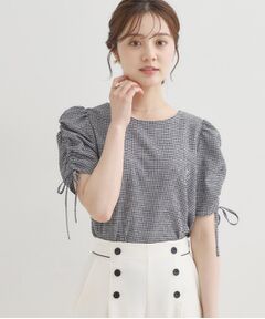 Couture Brooch / クチュールブローチ シャツ・ブラウス | シャーリングチェックブラウス