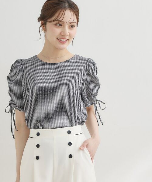 Couture Brooch / クチュールブローチ シャツ・ブラウス | シャーリングチェックブラウス | 詳細1