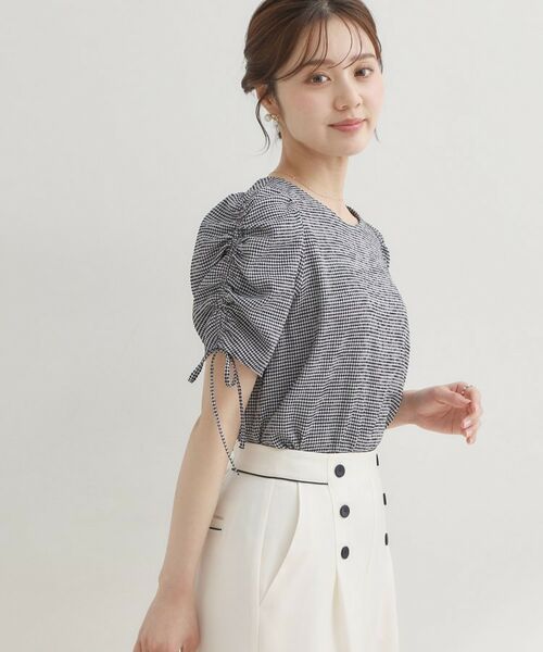 Couture Brooch / クチュールブローチ シャツ・ブラウス | シャーリングチェックブラウス | 詳細3