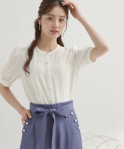 Couture Brooch / クチュールブローチ シャツ・ブラウス | ピンタックレースブラウス | 詳細3