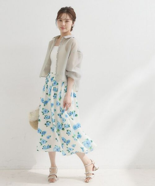 Couture Brooch / クチュールブローチ シャツ・ブラウス | パール調ボタン・オーガンジーショート丈シアーシャツ | 詳細16