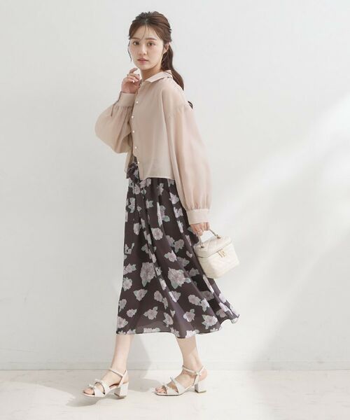 Couture Brooch / クチュールブローチ シャツ・ブラウス | パール調ボタン・オーガンジーショート丈シアーシャツ | 詳細23