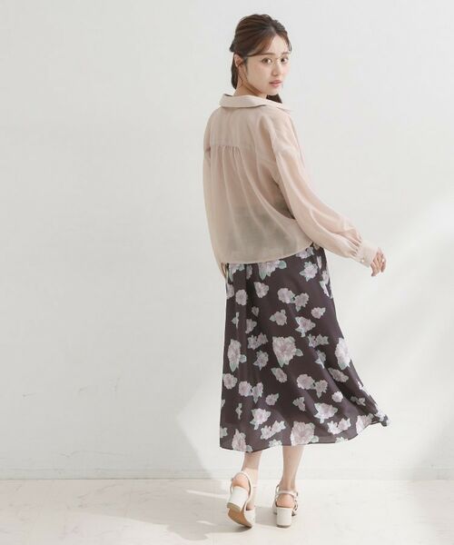 Couture Brooch / クチュールブローチ シャツ・ブラウス | パール調ボタン・オーガンジーショート丈シアーシャツ | 詳細24