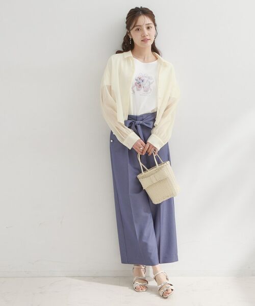 Couture Brooch / クチュールブローチ シャツ・ブラウス | パール調ボタン・オーガンジーショート丈シアーシャツ | 詳細6