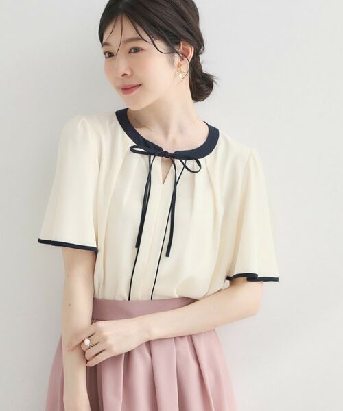 Couture Brooch / クチュールブローチ シャツ・ブラウス | 配色パイピングブラウス | 詳細1