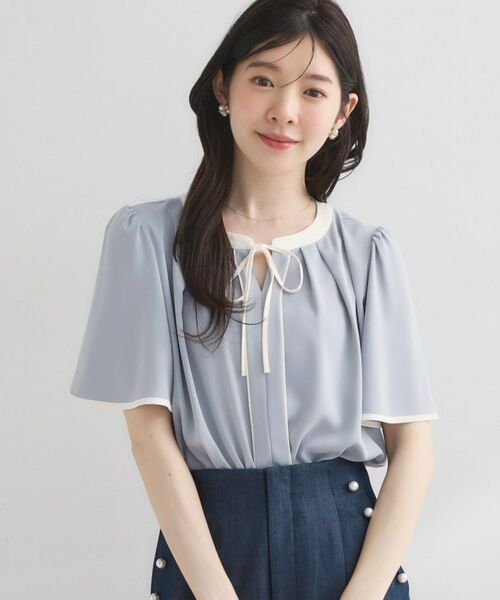 Couture Brooch / クチュールブローチ シャツ・ブラウス | 配色パイピングブラウス | 詳細10