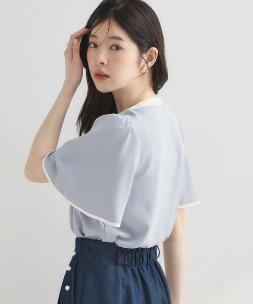 Couture Brooch / クチュールブローチ シャツ・ブラウス | 配色パイピングブラウス | 詳細11