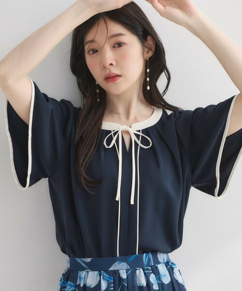 Couture Brooch / クチュールブローチ シャツ・ブラウス | 配色パイピングブラウス | 詳細17