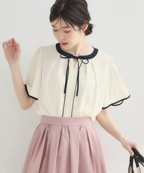 Couture Brooch / クチュールブローチ シャツ・ブラウス | 配色パイピングブラウス | 詳細2