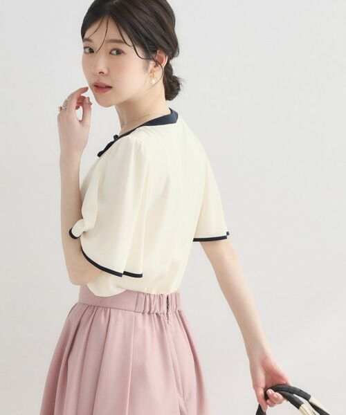 Couture Brooch / クチュールブローチ シャツ・ブラウス | 配色パイピングブラウス | 詳細3