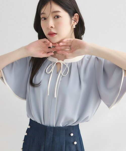 Couture Brooch / クチュールブローチ シャツ・ブラウス | 配色パイピングブラウス | 詳細9