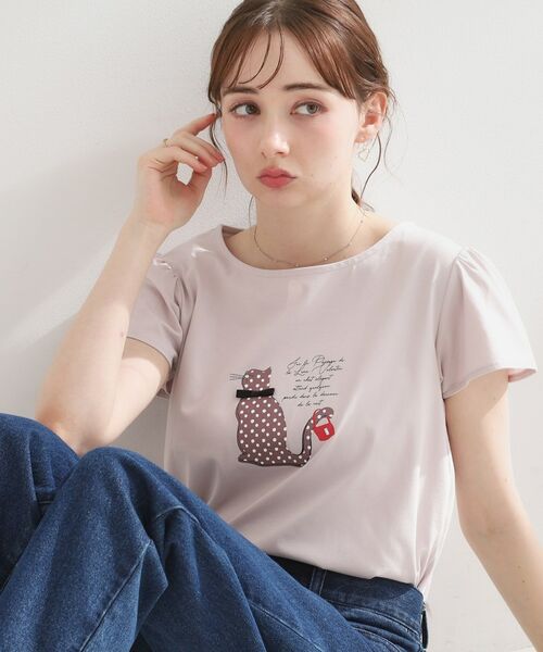 Couture Brooch / クチュールブローチ Tシャツ | フレンチCAT プルオーバー（ライトピンク(170)）