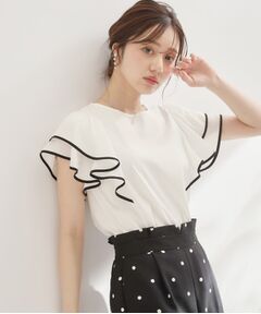 Couture Brooch / クチュールブローチ カットソー | 60シルラッフルフレアスリーブ