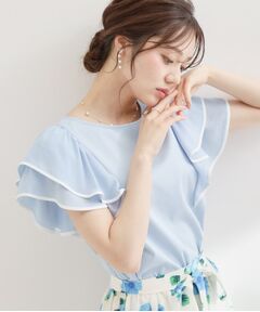 Couture Brooch / クチュールブローチ カットソー | 60シルラッフルフレアスリーブ