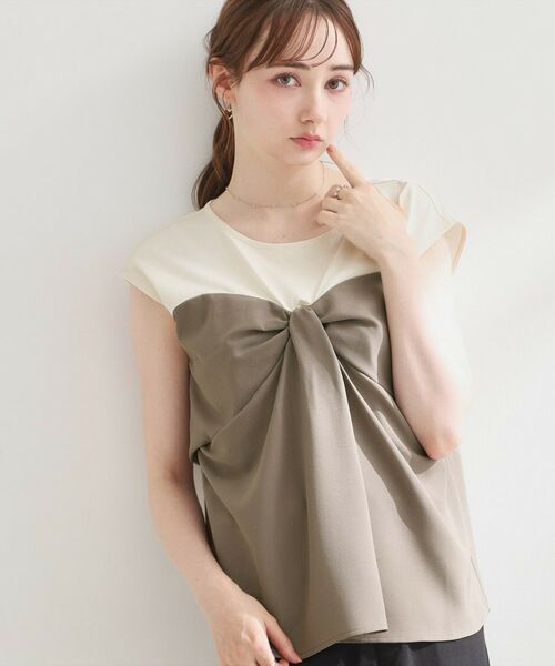 Couture Brooch / クチュールブローチ カットソー | リボンベアドッキングトップス（モカブラウン(542)）