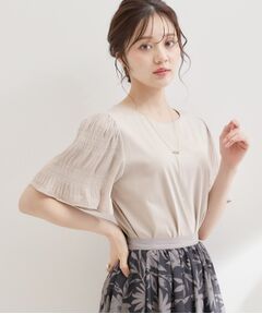 Couture Brooch / クチュールブローチ カットソー | 60シルマジョリカプリーツスリーブ