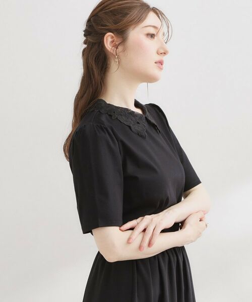 Couture Brooch / クチュールブローチ カットソー | 60シル衿レースカットソー | 詳細10