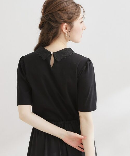 Couture Brooch / クチュールブローチ カットソー | 60シル衿レースカットソー | 詳細11