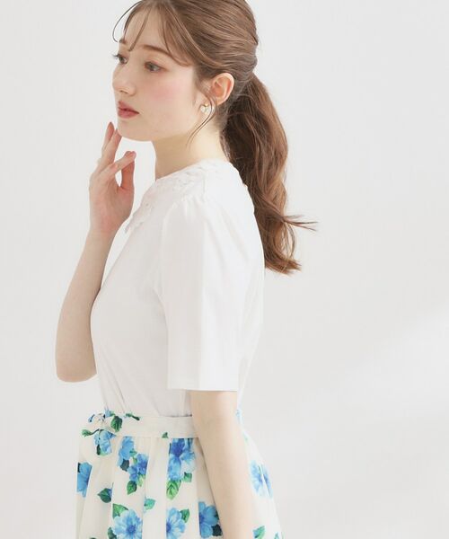 Couture Brooch / クチュールブローチ カットソー | 60シル衿レースカットソー | 詳細2