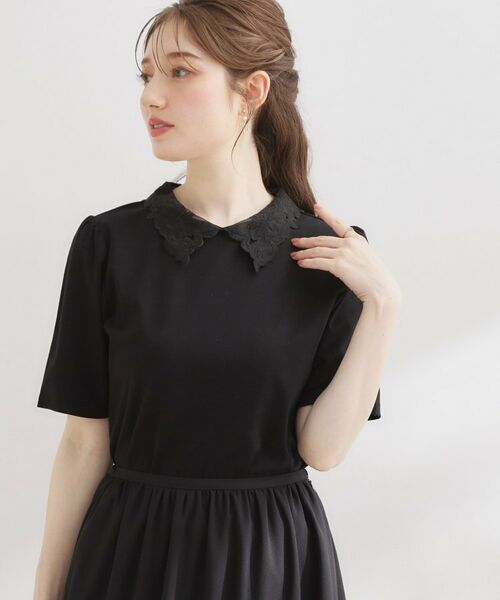Couture Brooch / クチュールブローチ カットソー | 60シル衿レースカットソー | 詳細9