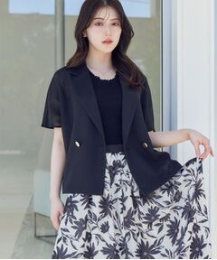 Couture Brooch / クチュールブローチ テーラードジャケット | メッシュフレンチジャケット