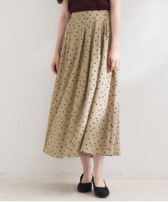 Couture Brooch / クチュールブローチ ロング・マキシ丈スカート | リネンライクドットスカート