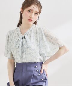 Couture Brooch / クチュールブローチ シャツ・ブラウス | モザイクフラワープリントブラウス