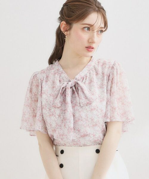 Couture Brooch / クチュールブローチ シャツ・ブラウス | モザイクフラワープリントブラウス | 詳細1